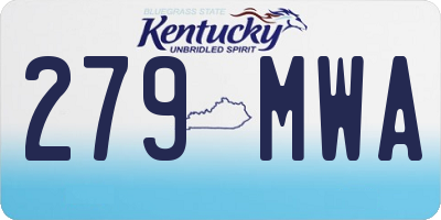 KY license plate 279MWA