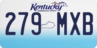 KY license plate 279MXB