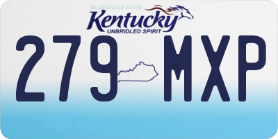 KY license plate 279MXP