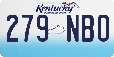KY license plate 279NBO