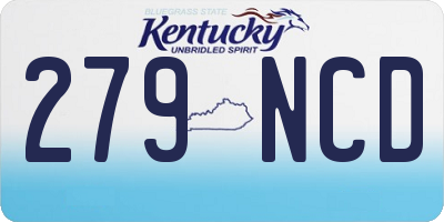 KY license plate 279NCD
