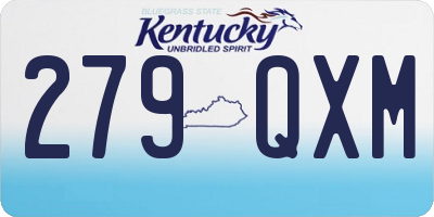 KY license plate 279QXM