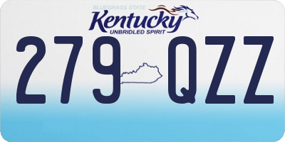 KY license plate 279QZZ