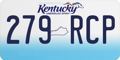 KY license plate 279RCP