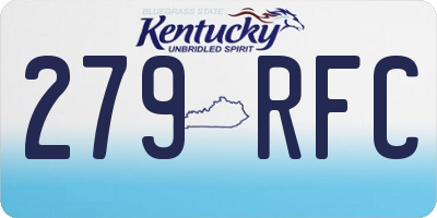 KY license plate 279RFC