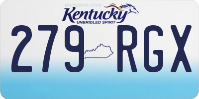 KY license plate 279RGX