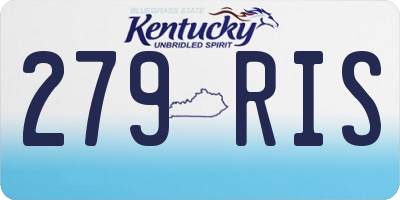 KY license plate 279RIS