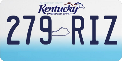 KY license plate 279RIZ