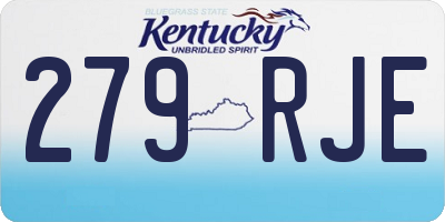 KY license plate 279RJE