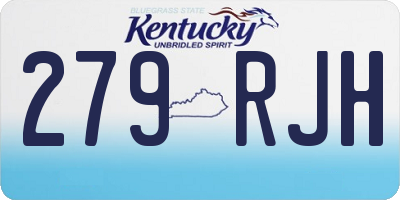 KY license plate 279RJH