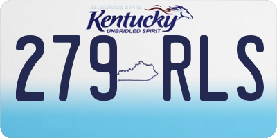 KY license plate 279RLS