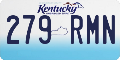 KY license plate 279RMN