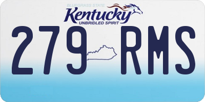 KY license plate 279RMS