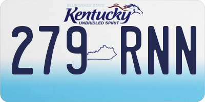 KY license plate 279RNN