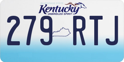KY license plate 279RTJ