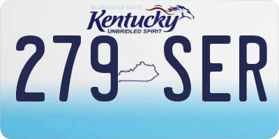 KY license plate 279SER