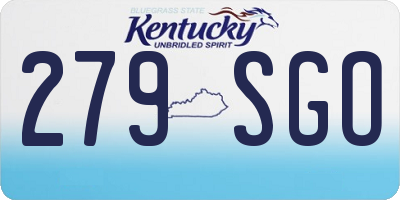 KY license plate 279SGO