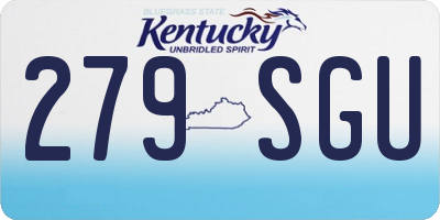 KY license plate 279SGU