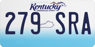 KY license plate 279SRA