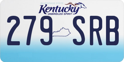 KY license plate 279SRB