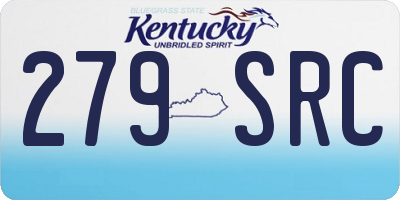 KY license plate 279SRC