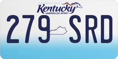 KY license plate 279SRD