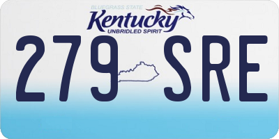 KY license plate 279SRE