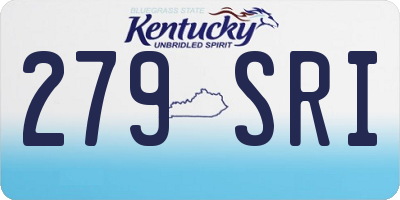 KY license plate 279SRI