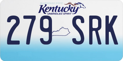 KY license plate 279SRK