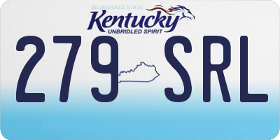 KY license plate 279SRL
