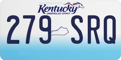 KY license plate 279SRQ