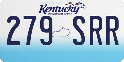 KY license plate 279SRR