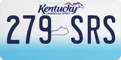 KY license plate 279SRS