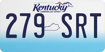 KY license plate 279SRT