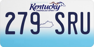 KY license plate 279SRU