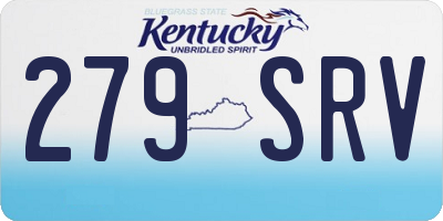 KY license plate 279SRV