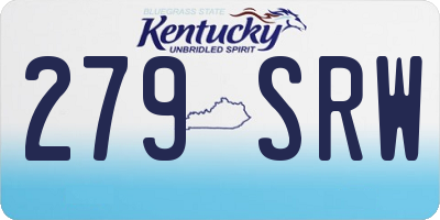 KY license plate 279SRW