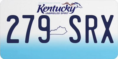 KY license plate 279SRX