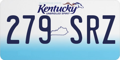KY license plate 279SRZ