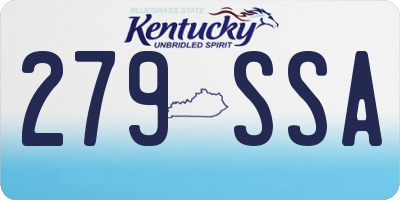 KY license plate 279SSA