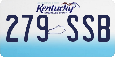 KY license plate 279SSB