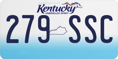 KY license plate 279SSC