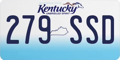 KY license plate 279SSD