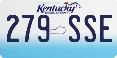 KY license plate 279SSE