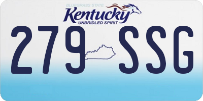 KY license plate 279SSG