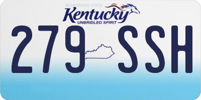 KY license plate 279SSH