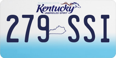 KY license plate 279SSI