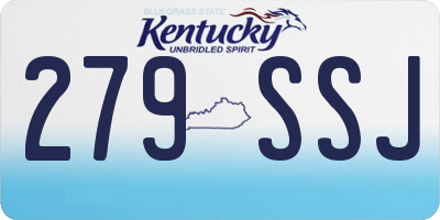 KY license plate 279SSJ