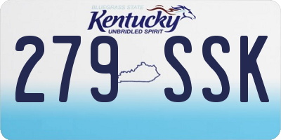 KY license plate 279SSK