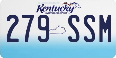 KY license plate 279SSM